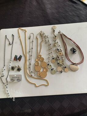Mixed Women’s Jewelry Set - Gold, Silver, Brown Accents, one low price